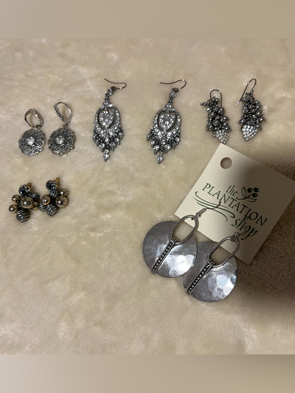 Several sets of Silver Earrings